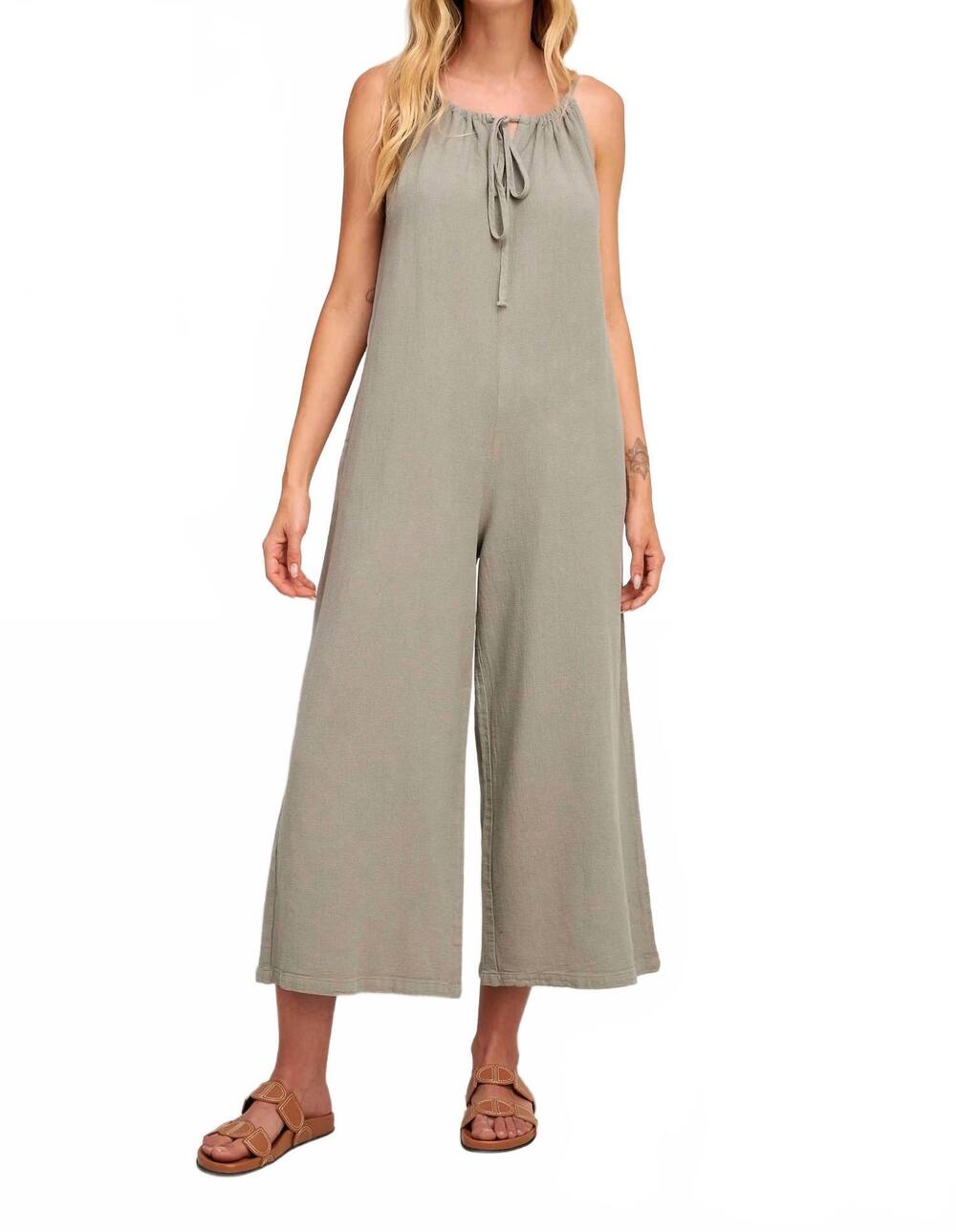 NEW PEARL AND CAVIAR iraklia jumpsuit in grey
